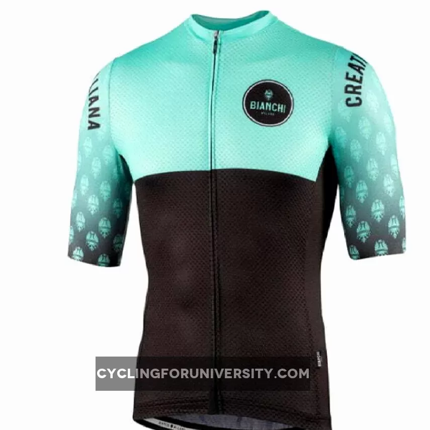 Nalini 2021 Bianchi Milano Tirano Short Sleeve Cycling Jersey Black/Celeste
