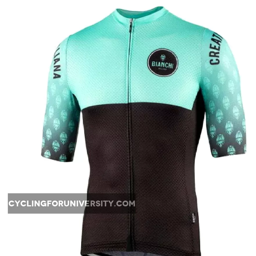 Nalini 2021 Bianchi Milano Tirano Short Sleeve Cycling Jersey Black/Celeste