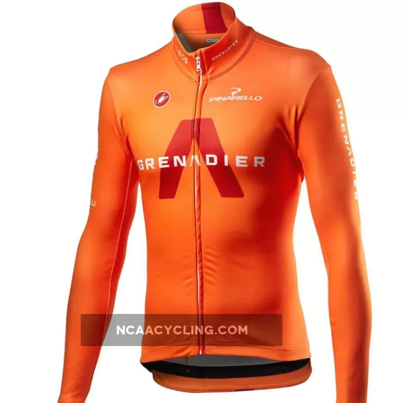 2021 Ineos Grenadier Competizione Orange Training Long Sleeve Jersey, INE21L2