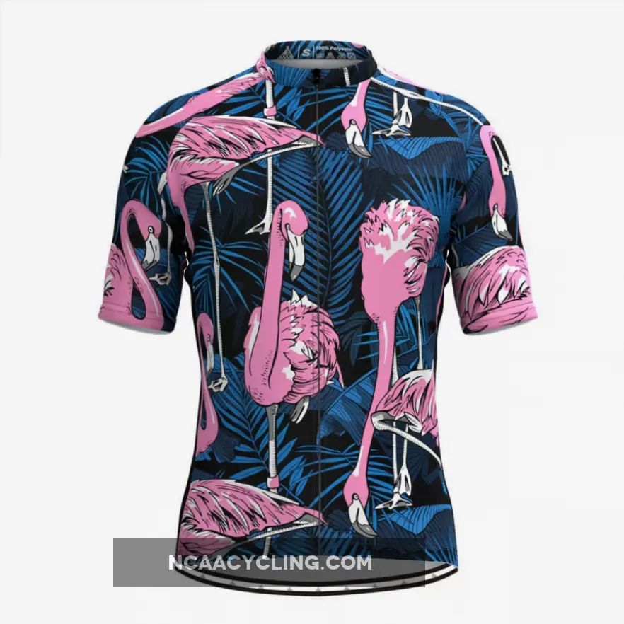 Men's Hawaiian Aloha Flamingo Print Cycling Jersey Online