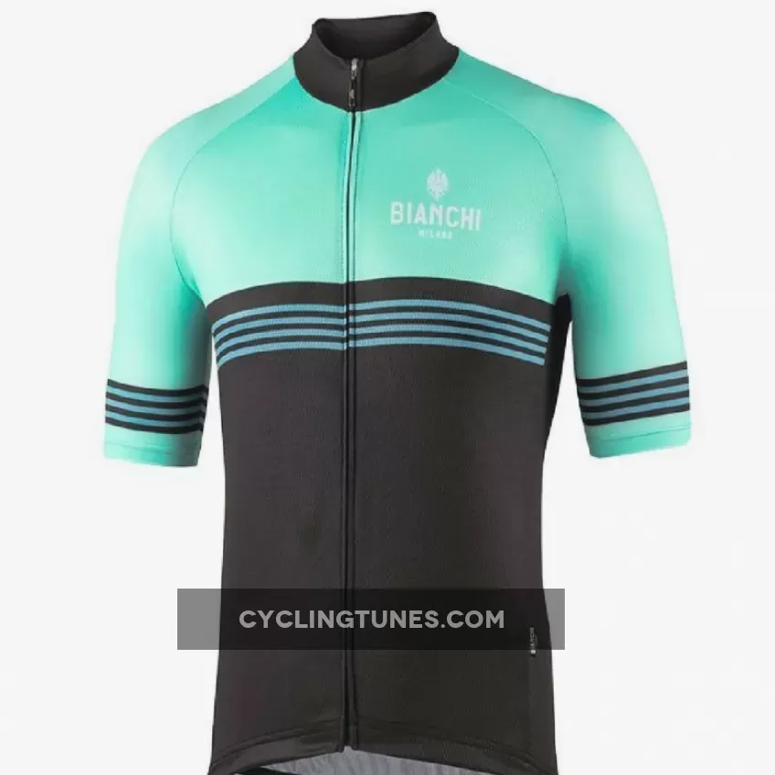 Nalini 2021 Bianchi Milano Prizzi Short Sleeve Cycling Jersey Black/Celeste