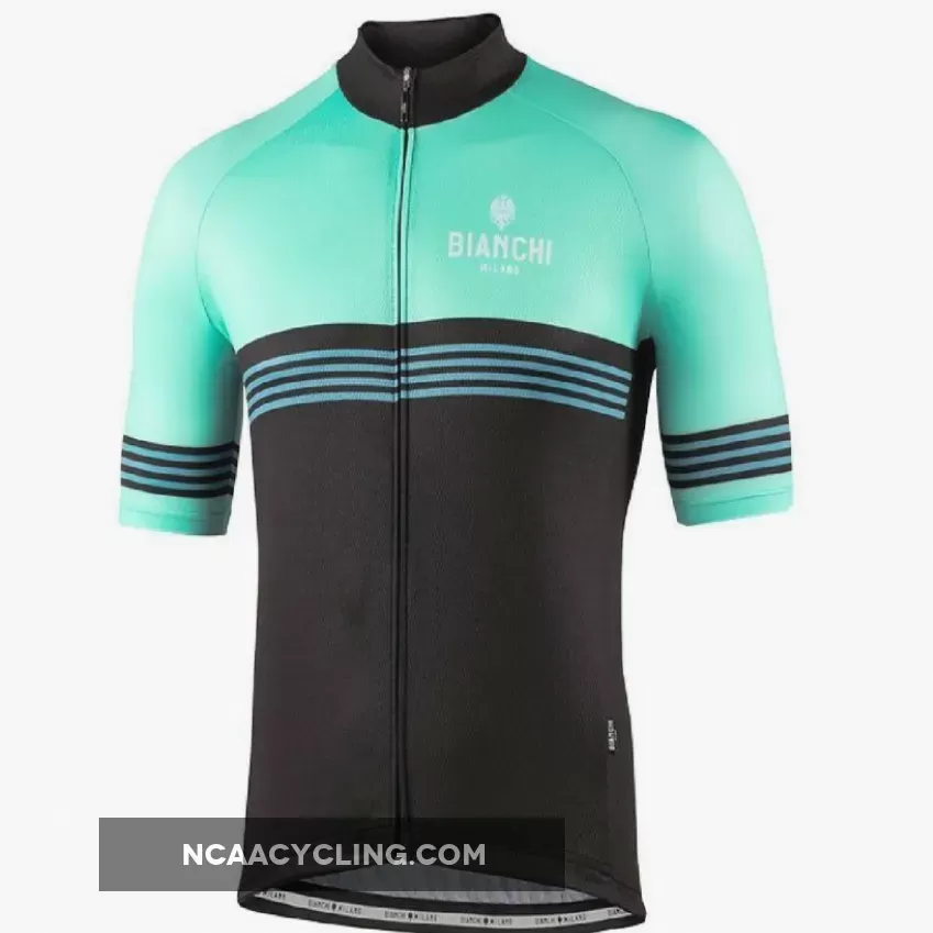 Nalini 2021 Bianchi Milano Prizzi Short Sleeve Cycling Jersey Black/Celeste