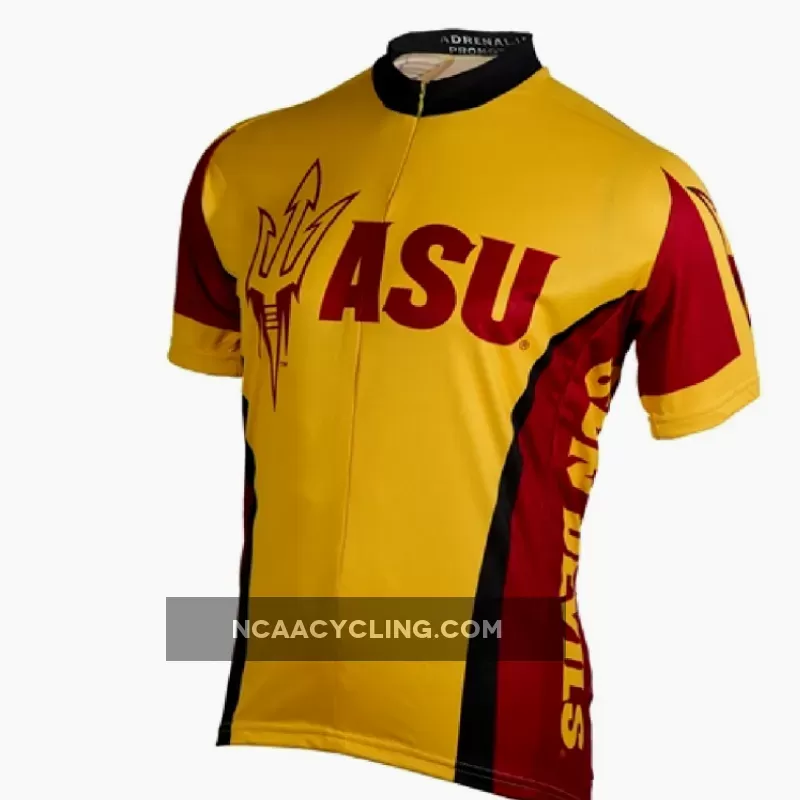 Arizona State University Sun Devils 3/4 zip Men's Short Sleeve Cycling Jersey, Arizona State Jersey ASU-MED