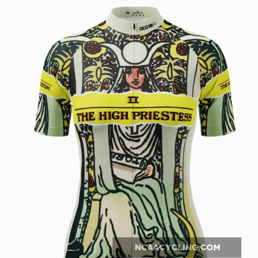 Women's The High Priestess Tarot Short Sleeve Cycling Jersey, The Priestess Tarot