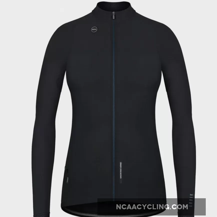 Gobik Pacer Solid Long Sleeves Women Jersey - Black Restock
