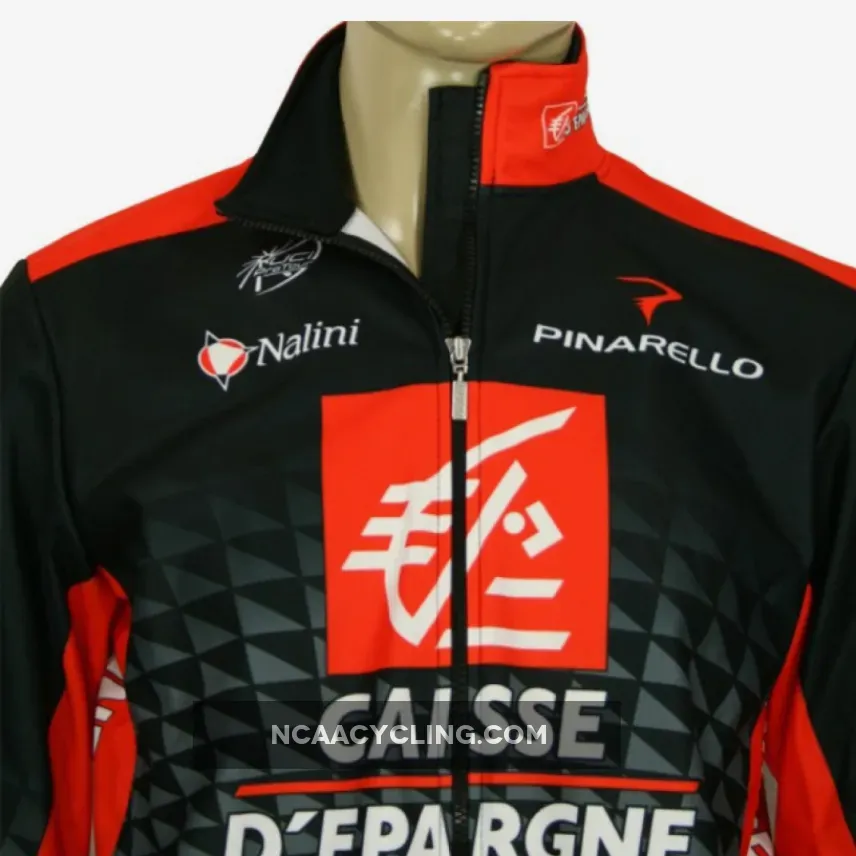 Caisse d'Epargne 2010 Radsport-Profi-Team Winter Fleece long sleeve jersey jacket