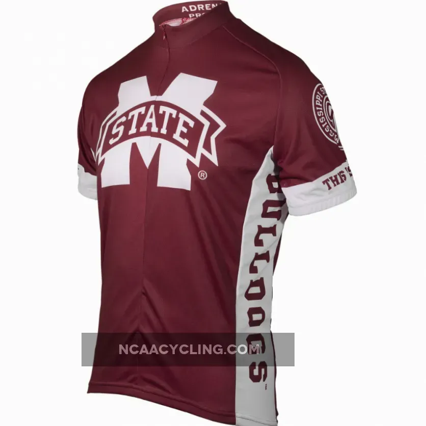 NCAA MSU Mississippi State University Bulldogs Short Sleeve Cycling Jerseys Z-1905392