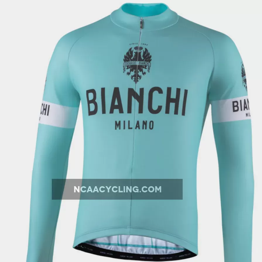 Bianchi Milano Storia Celeste Green Long Sleeve Jersey,