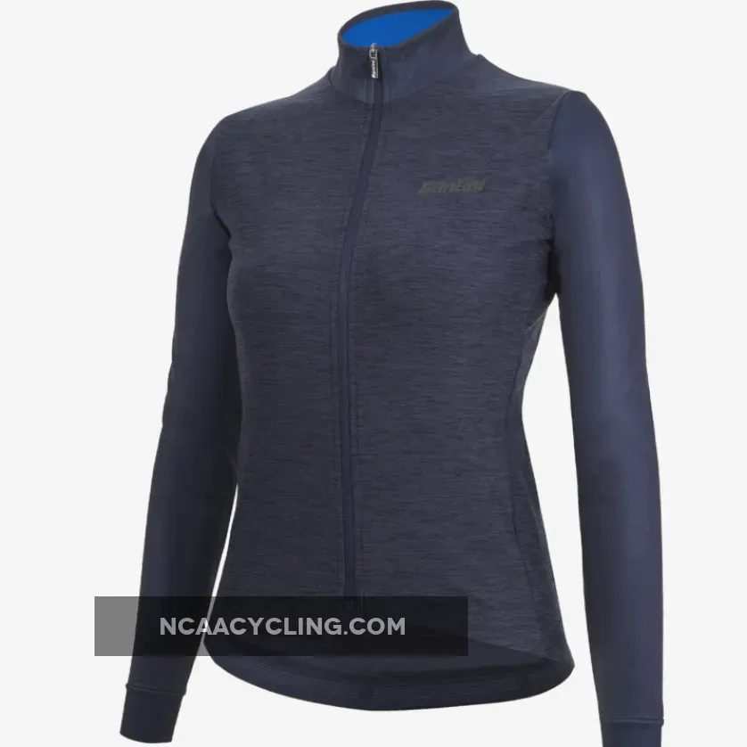 Santini Colore Puro long sleeves woman jersey - Blue #Female Puro