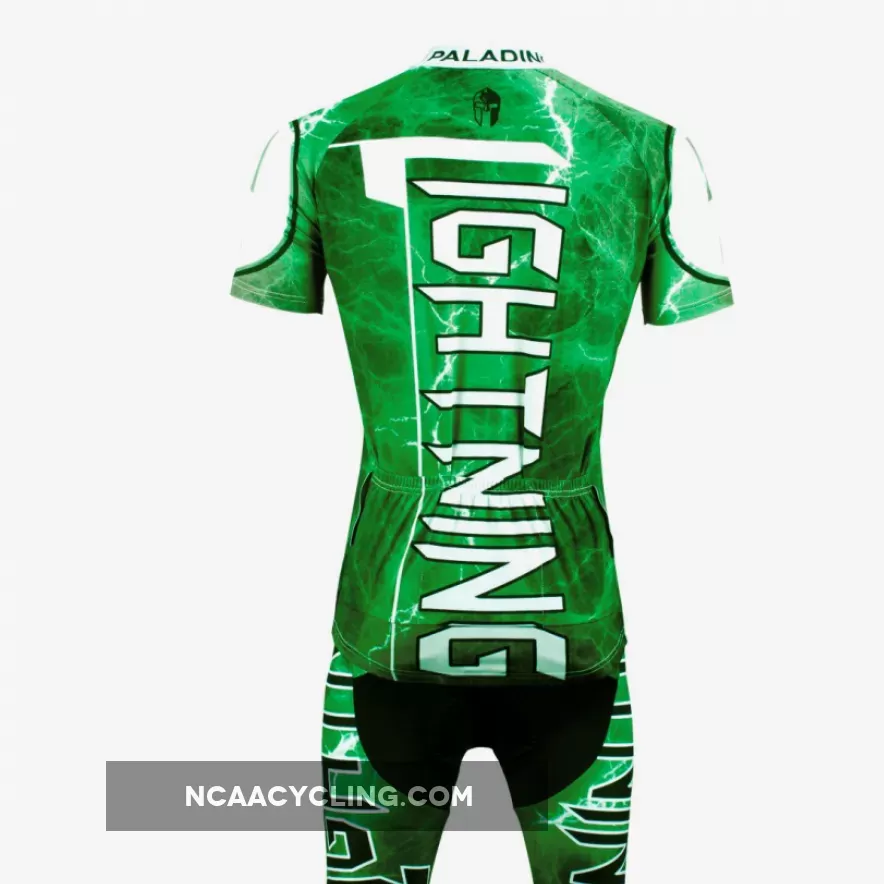 Ilpaladino Green Flashing Lightning Natural Phenomenon Cycling Short-sleeve Suit /Jersey Exercise Bicycling Pro Cycle Clothing Racing Apparel Outdoor Sports Leisure Biking Shirts Team Kit NO.627
