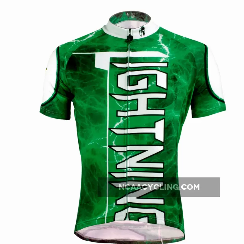 Ilpaladino Green Flashing Lightning Natural Phenomenon Cycling Short-sleeve Suit /Jersey Exercise Bicycling Pro Cycle Clothing Racing Apparel Outdoor Sports Leisure Biking Shirts Team Kit NO.627
