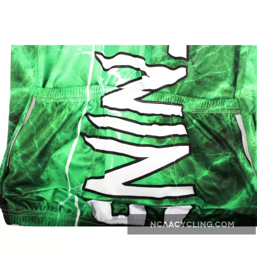 Ilpaladino Green Flashing Lightning Natural Phenomenon Cycling Short-sleeve Suit /Jersey Exercise Bicycling Pro Cycle Clothing Racing Apparel Outdoor Sports Leisure Biking Shirts Team Kit NO.627