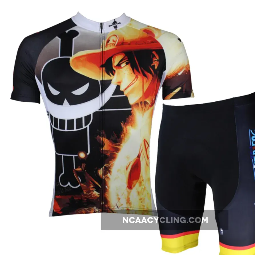 NE PIECE Series Pirates Men's Cycling Jersey/Suit Team Leisure Jacket T-shirt Summer Spring Autumn Clothes Sportswear Anime Ace NO.140