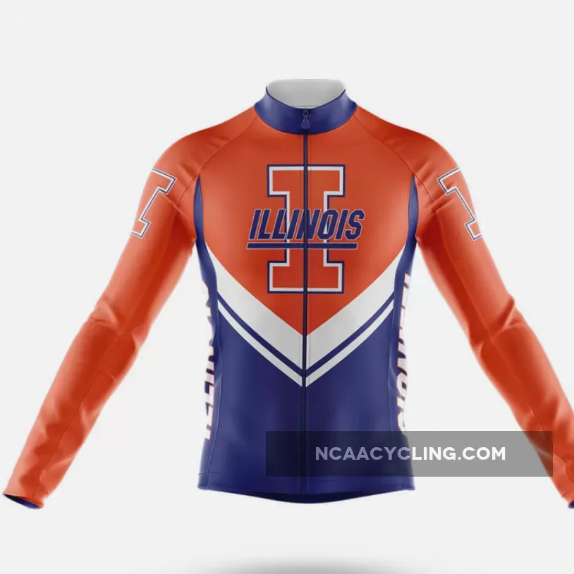 University of Illinois Urbana-Champaign V3 - Men's Cycling Kit - Long Sleeve Jersey