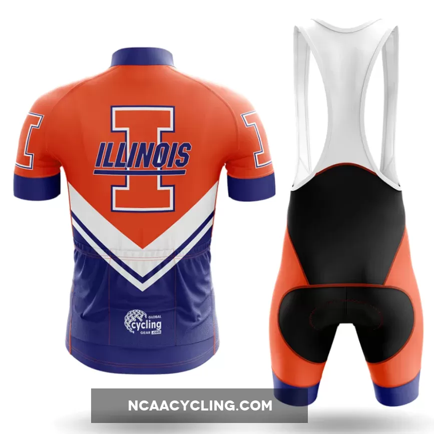 University of Illinois Urbana-Champaign V3 - Men's Cycling Kit - Long Sleeve Jersey