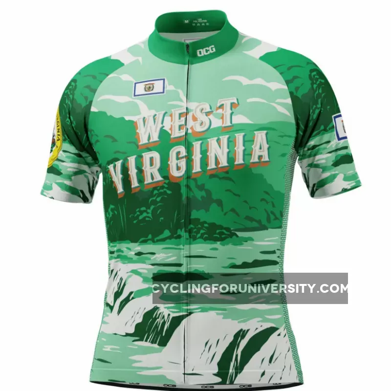 Men's West Virginia USA State Short Sleeve Cycling Jersey