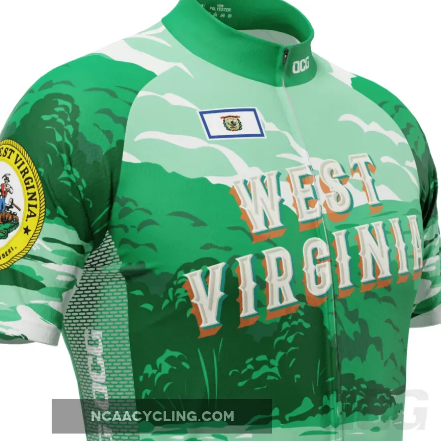 Men's West Virginia USA State Short Sleeve Cycling Jersey