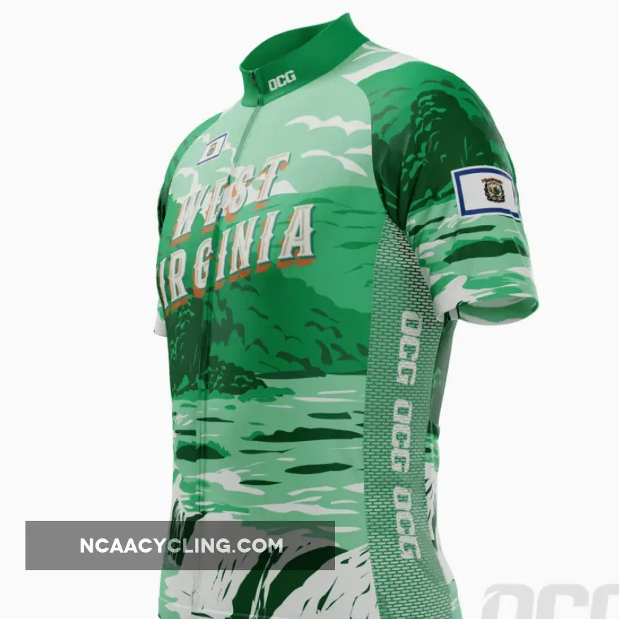 Men's West Virginia USA State Short Sleeve Cycling Jersey