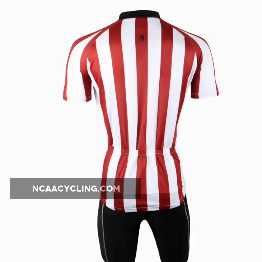 ILPALADINO Football Style Red White Stripes Blue White Stripes Short-Sleeve Cycling Suit Jersey Apparel Outdoor Sports GearApparel Team Kit