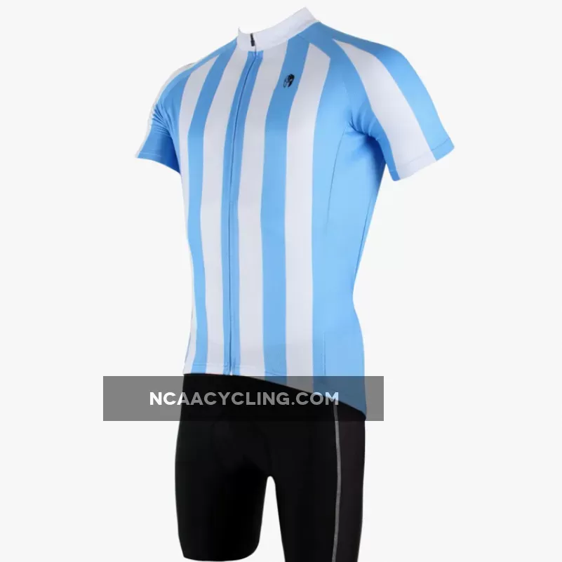 ILPALADINO Football Style Red White Stripes Blue White Stripes Short-Sleeve Cycling Suit Jersey Apparel Outdoor Sports GearApparel Team Kit