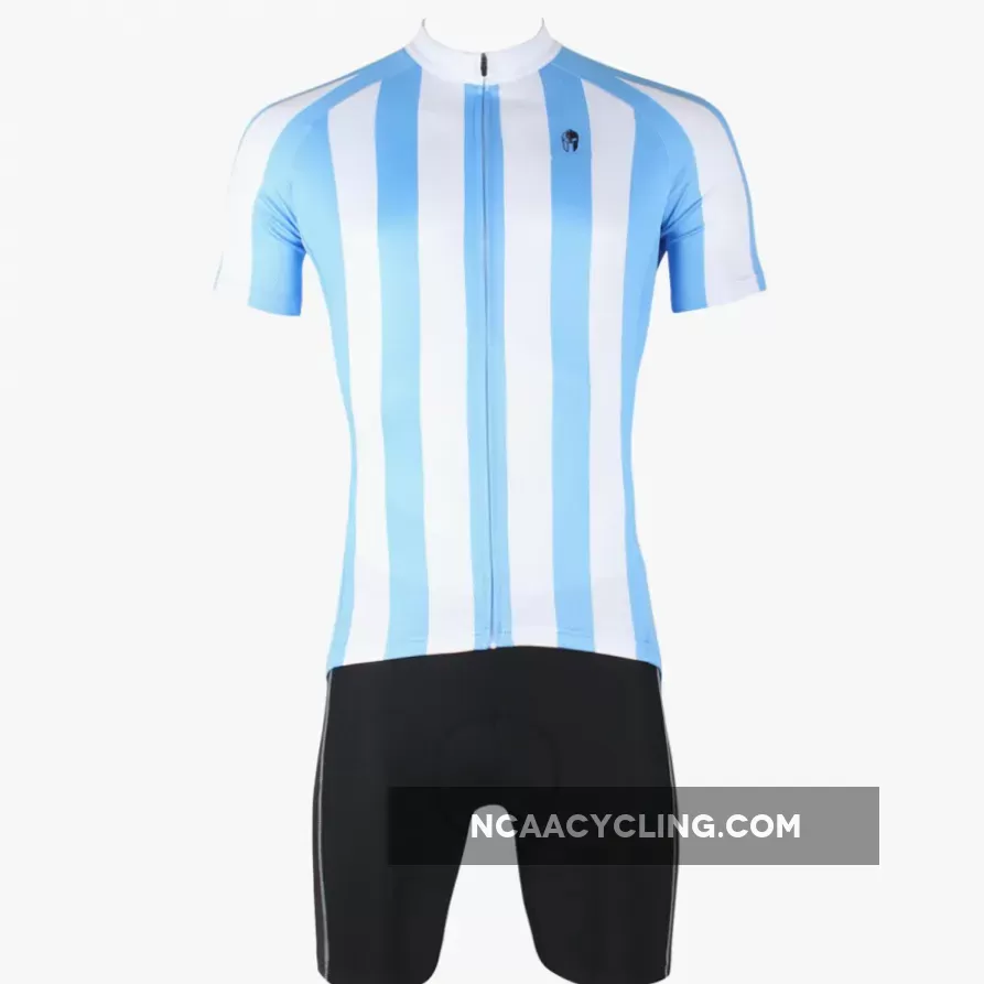 ILPALADINO Football Style Red White Stripes Blue White Stripes Short-Sleeve Cycling Suit Jersey Apparel Outdoor Sports GearApparel Team Kit
