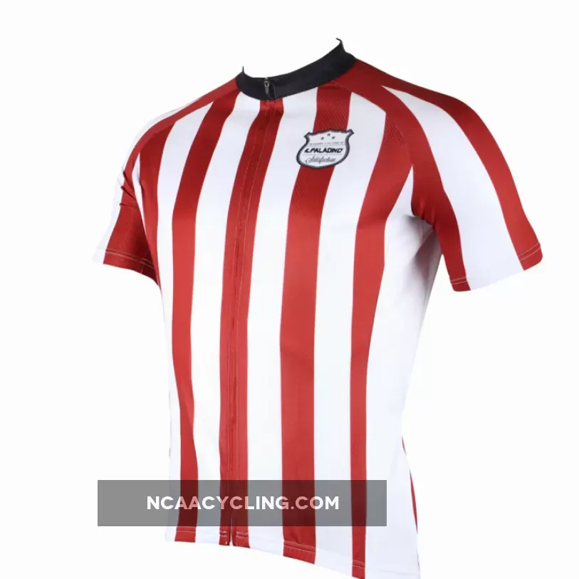 ILPALADINO Football Style Red White Stripes Blue White Stripes Short-Sleeve Cycling Suit Jersey Apparel Outdoor Sports GearApparel Team Kit