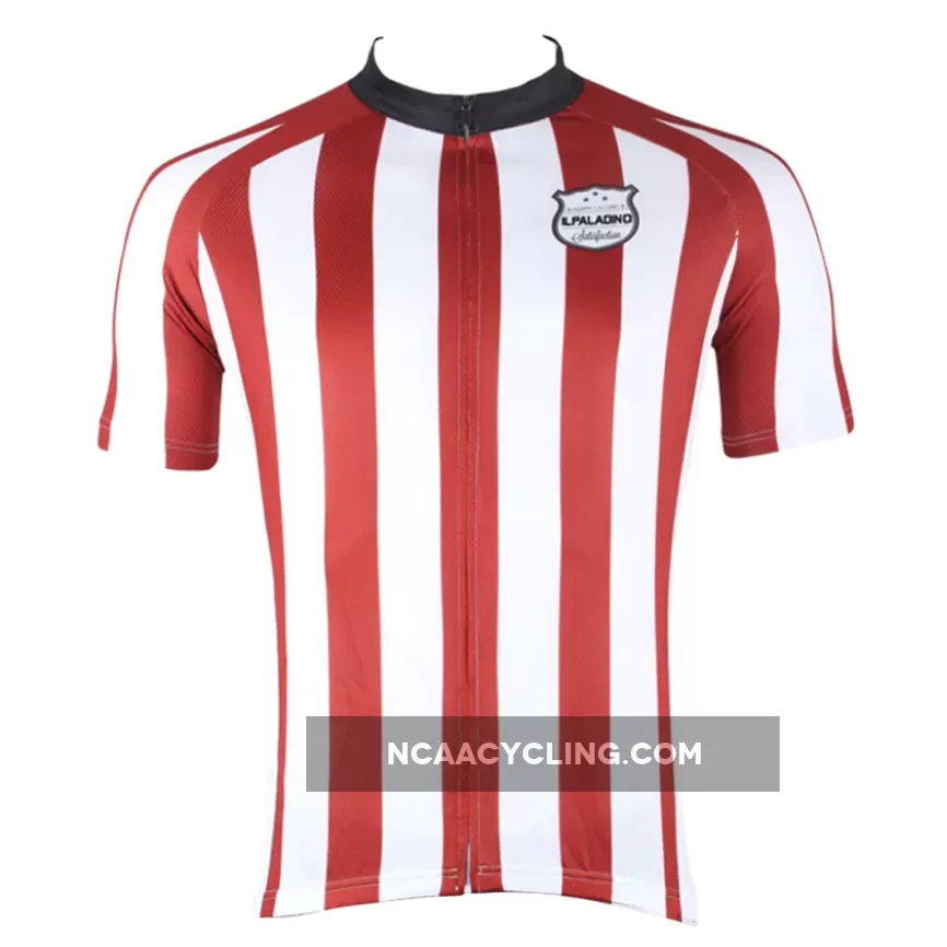 ILPALADINO Football Style Red White Stripes Blue White Stripes Short-Sleeve Cycling Suit Jersey Apparel Outdoor Sports GearApparel Team Kit