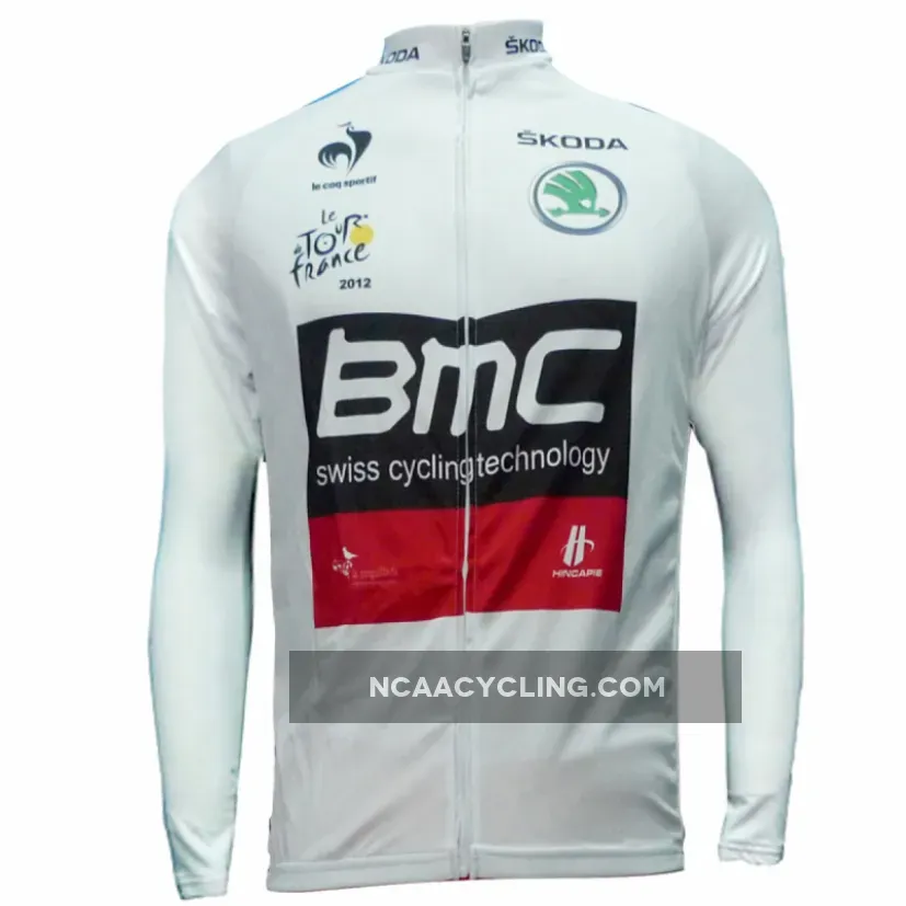 Team BMC WHITE Cycling Winter Jacket Tour De France 2012