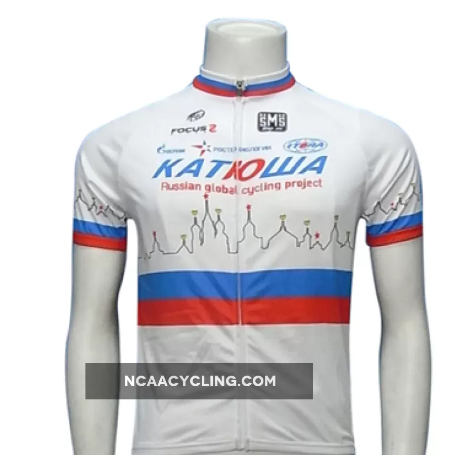 Katusha Russia Champion 2011 Team Short Sleeve Cycling Jersey