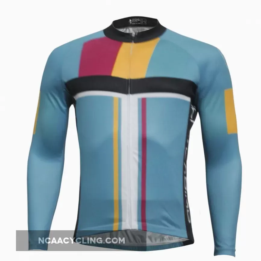 Men's Tops Long-sleeve Blue Winter Cycling Jersey Outdoor Sportswear and Leisure Biking Shirt Fall/Autumn Bicycle clothing (velvet) NO.763