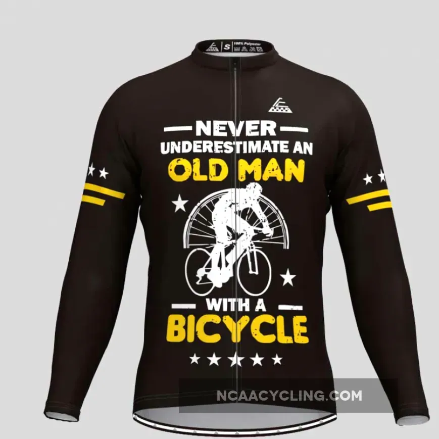 Men's Old Man Long Sleeve Cycling Jersey - V1 To Buy