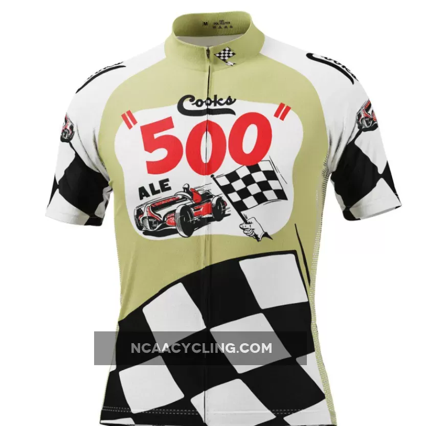 Men's Cooks 500 Ale Beer Retro Short Sleeve Cycling Jersey #Ale Jersey