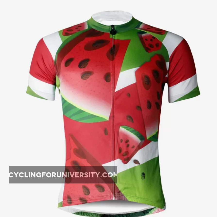 ILPALADINO Summer Watermelon Men's Bicylist Jersey Breathable and Quick_Dry Comfortable Biking Shirt Outdoor Sports Gear Leisure Biking T-shirt Special Sports Wear NO.741