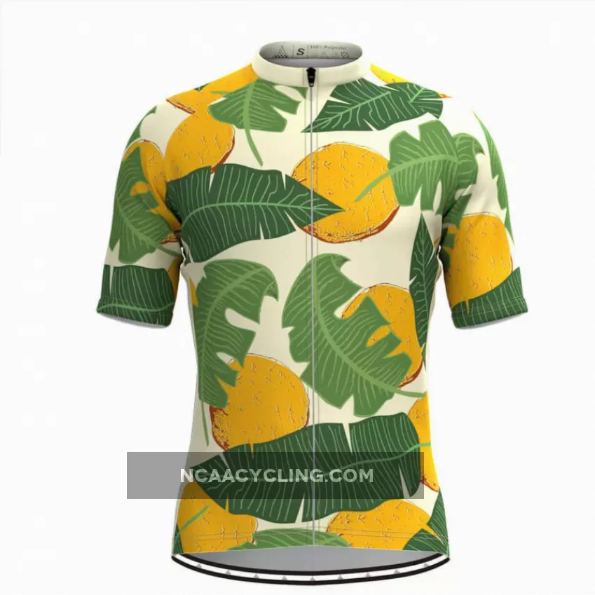 Men's Tropical Coconut Print Hawaiian Cycling Jersey Outlet