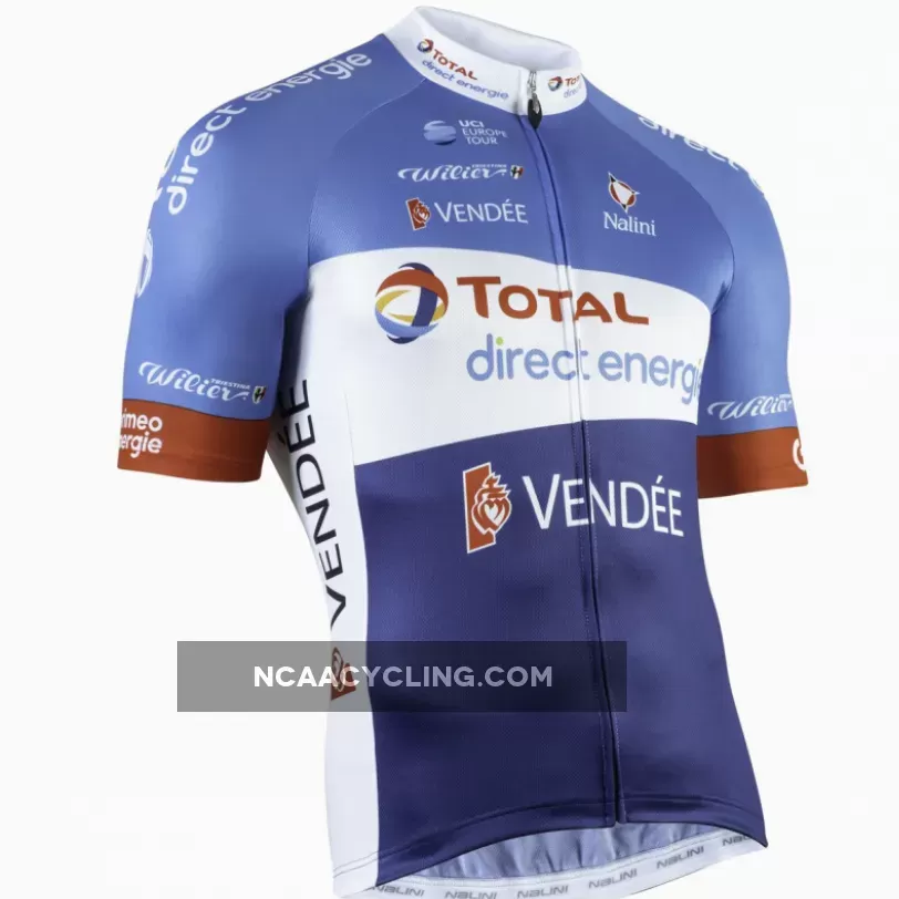 TEAM Total Direct Energie 2019 Short Sleeve cycling Jersey bike clothing Cycle apparel Shirt