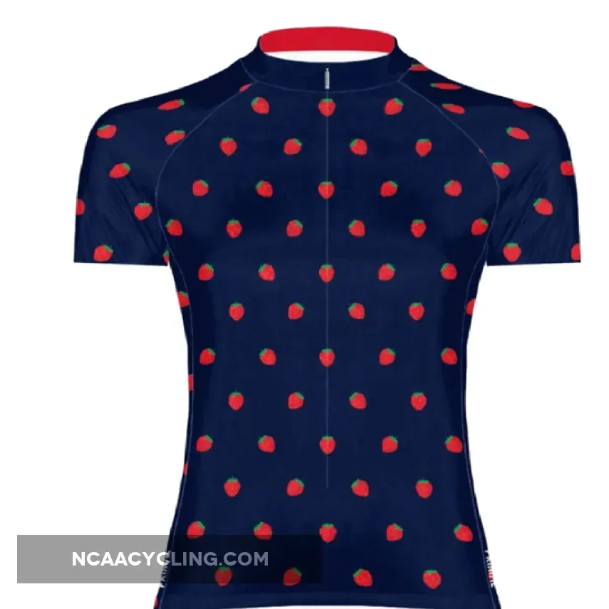 Primal Wear Strawberry Fields Women's Sport Cut full zip short sleeve Cycling Jersey Strawberry Fields Bike Ride