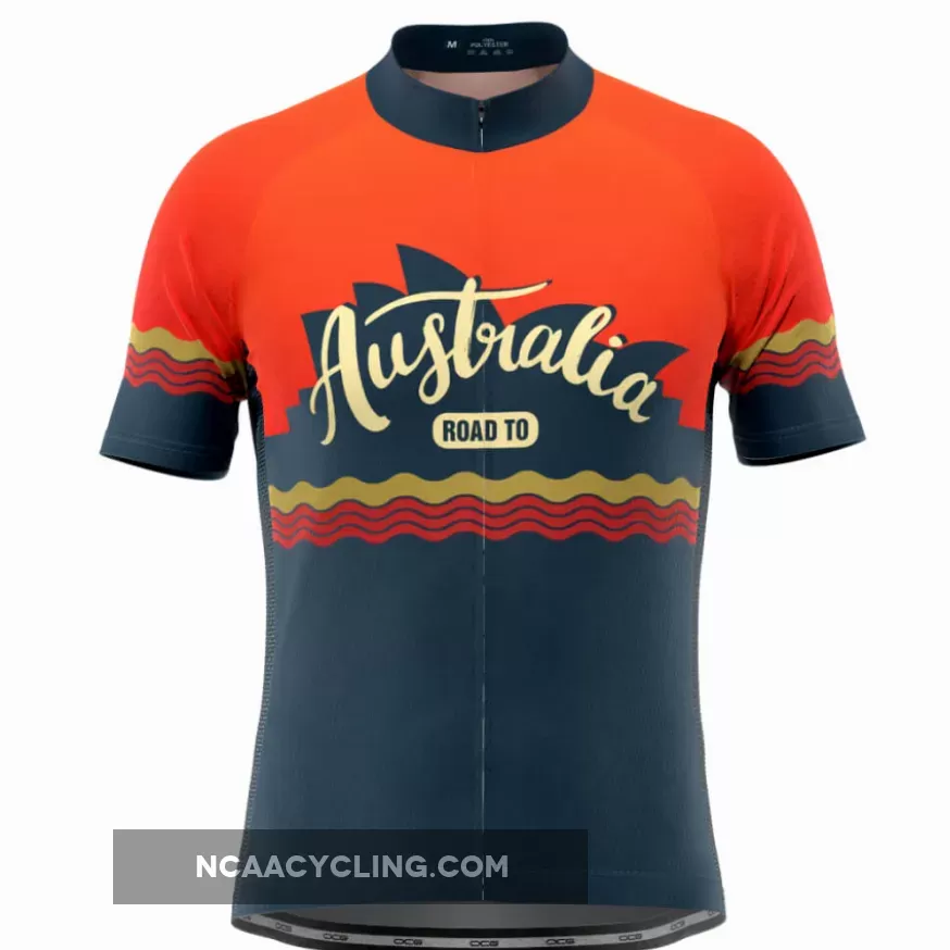 Men's Road To Australia Short Sleeve Cycling Jersey Restock