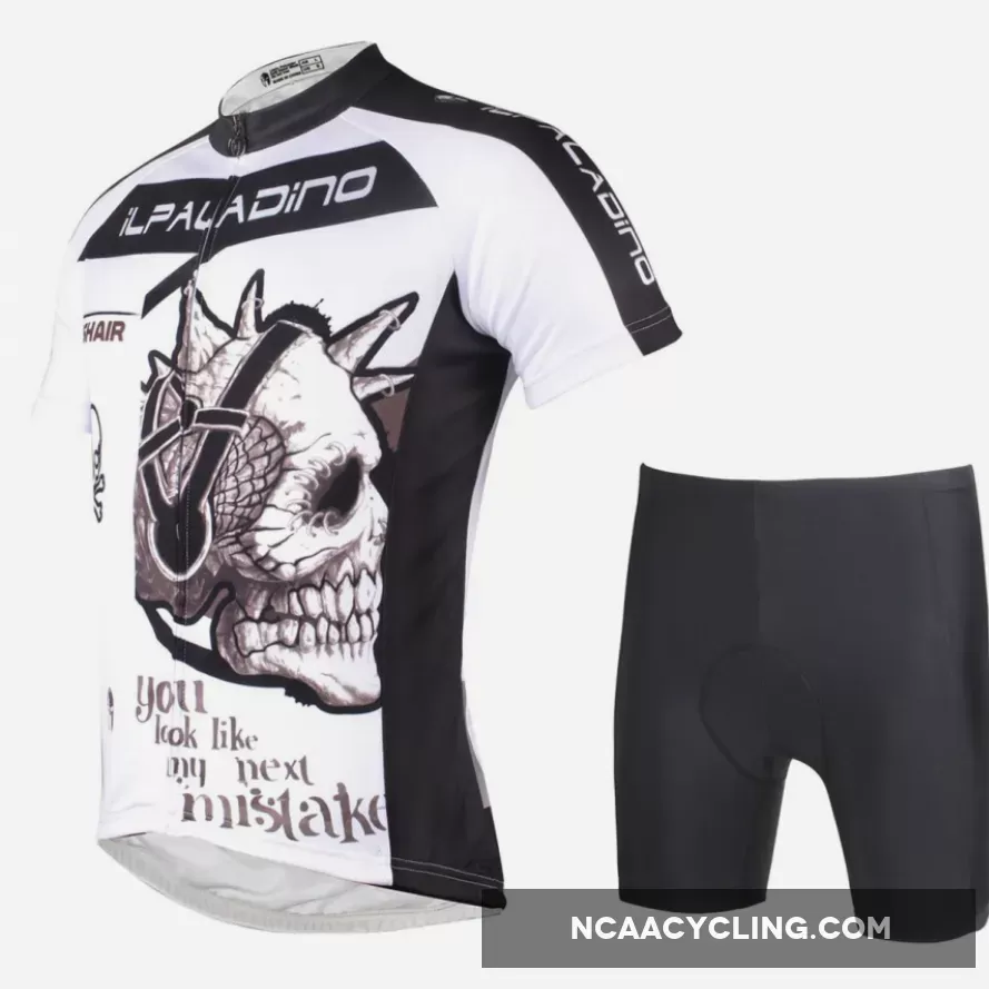 ILPALADINO Skull Listening Music Men's Summer Cycling Short-sleeve Suit Pro Cycle Clothing Racing Apparel Outdoor Sports Leisure Biking T-shirt Team Kit Sportswear NO.779