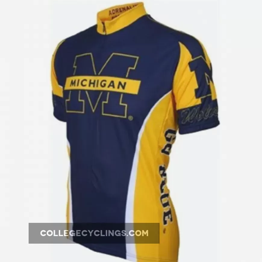 UM University of Michigan Wolverines Cycling Short Sleeve Jersey