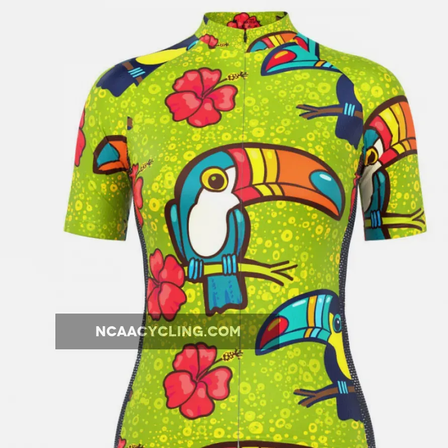 Women's Tucan Hibiscus Short Sleeve Cycling Jersey / Tucan Express