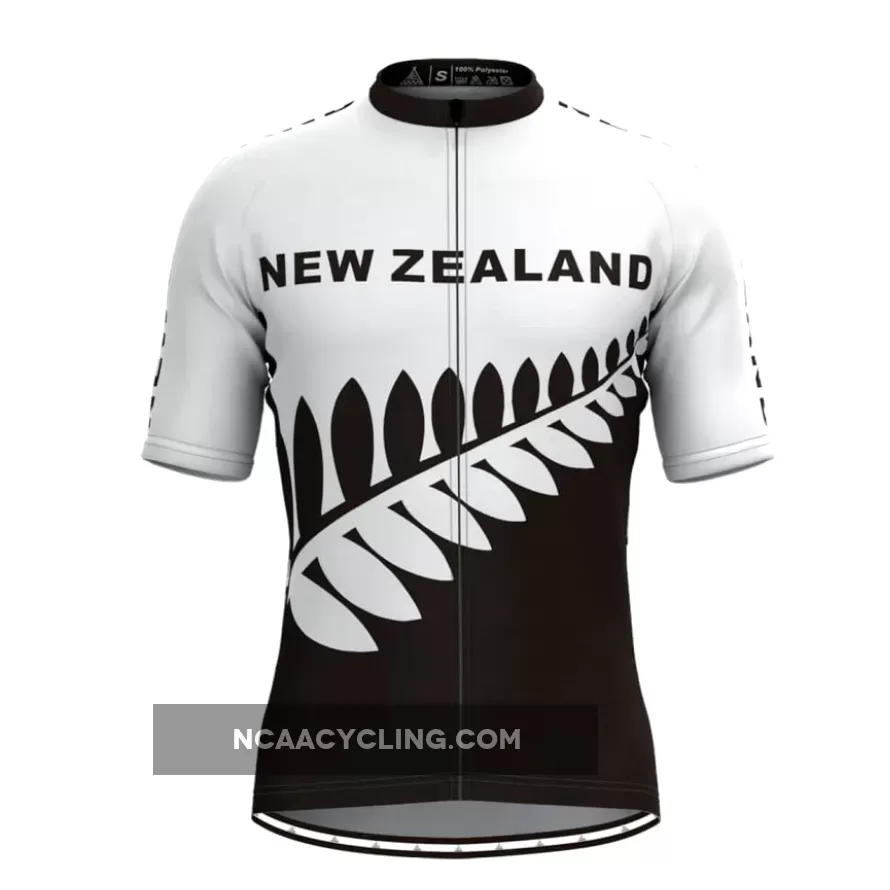 New Zealand Men's Cycling Jersey White Black Restock