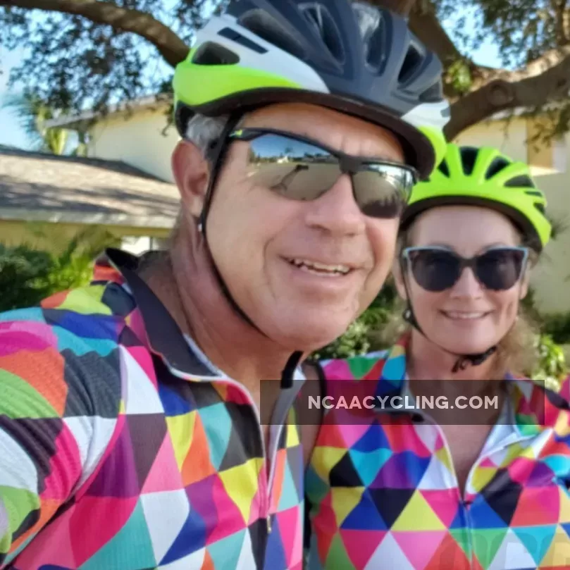 Men's High Viz Color Triangles Pro-Band Cycling Kit