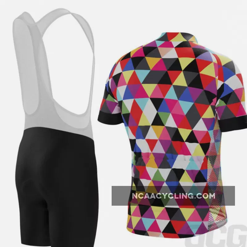 Men's High Viz Color Triangles Pro-Band Cycling Kit