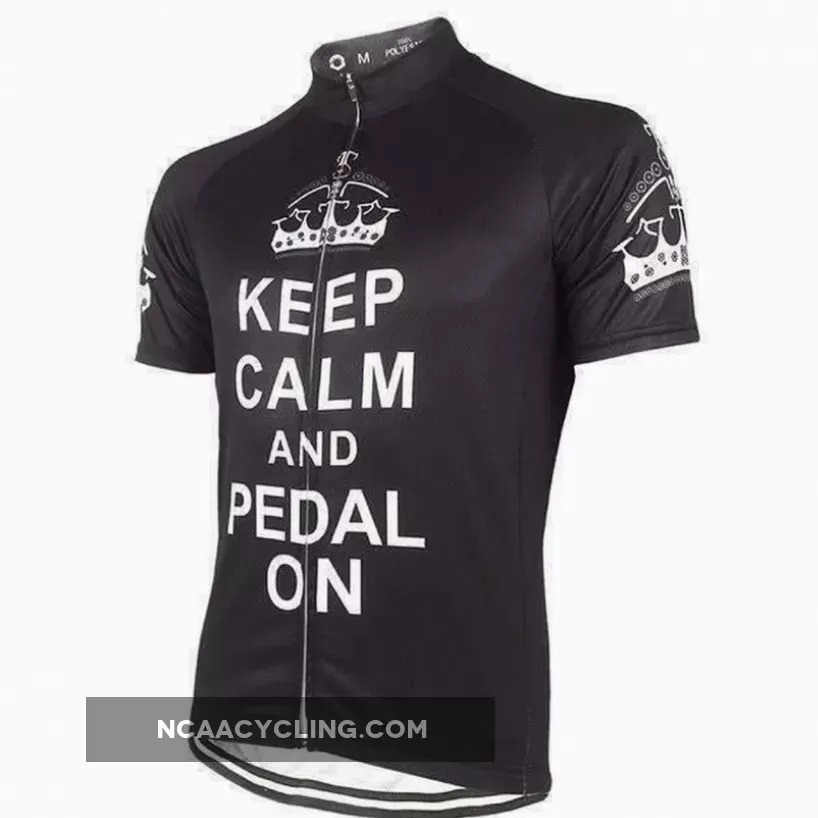 Keep Calm And Pedal On Men's Cycling Jersey Brand New