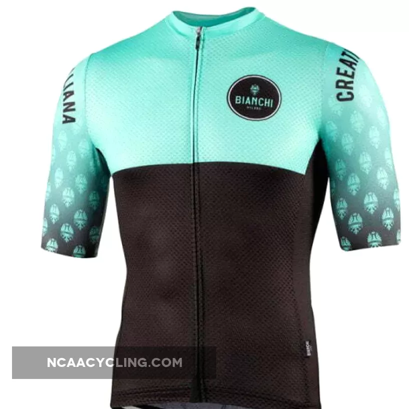 Bianchi Milano Triano Celeste Black Jersey,