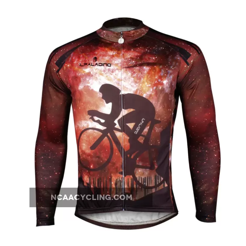 ILPARADINO Men's Long Sleeves Winter Cycling Jacket Apparel Outdoor Sports Leisure Biking Shirt Apparel Outdoor Sports Gear Leisure Biking T-shirt (Velvet) NO.722