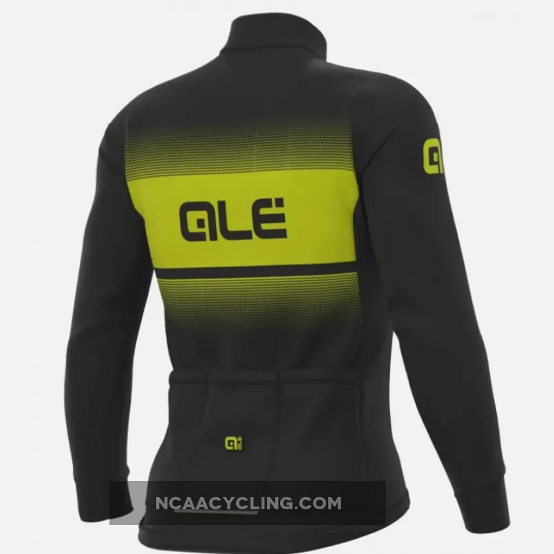 ALE' Blend Solid Winter Yellow Long Sleeve Jersey,