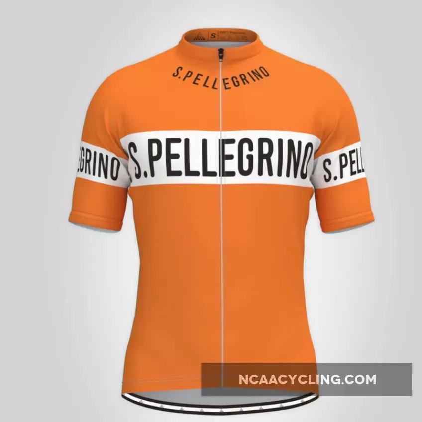 Retro San Pellegrino Orange Men's Cycling Jersey Restock