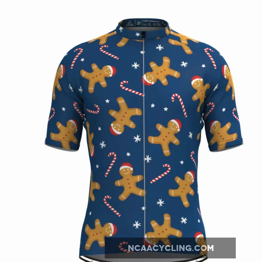 Christmas Candy Cane Gingerbread Man Cycling Jersey Outlet