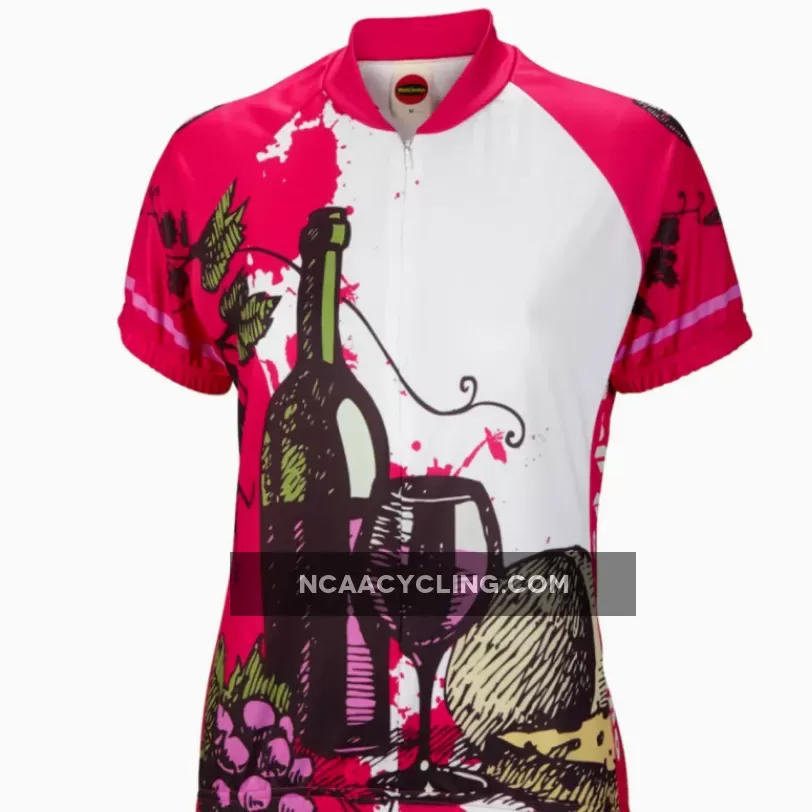 Wine Time Women's Short sleeve Half zip cycling jersey